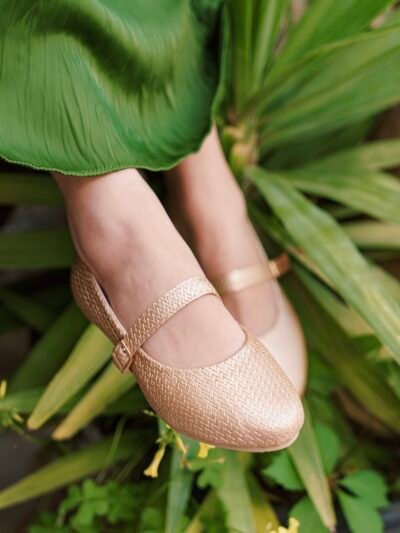 Ballerine Doré Tressé