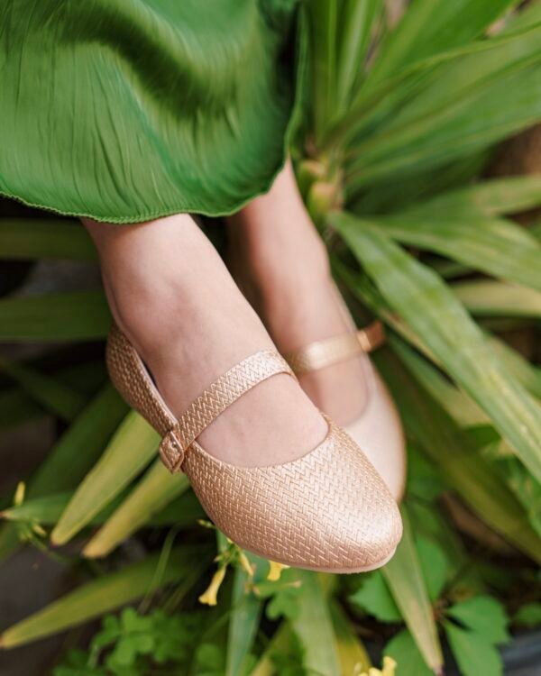 Ballerine Doré Tressé