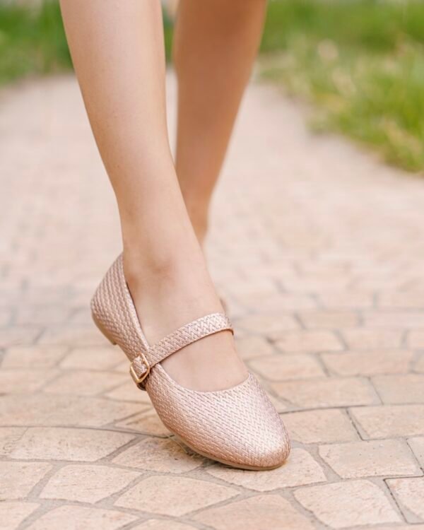 Ballerine Rose tressée