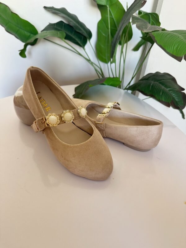 Ballerine Beige Perlée