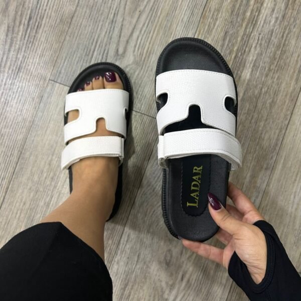 Mule à scratch blanc