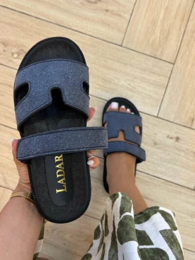 Mule à scratch bleu jeans