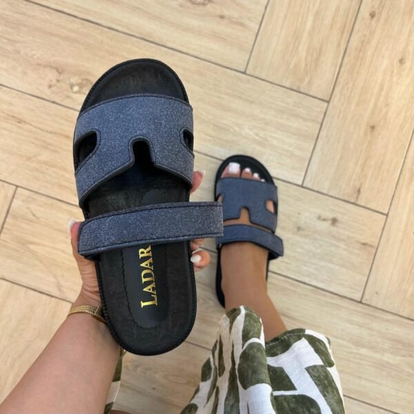 Mule à scratch bleu jeans