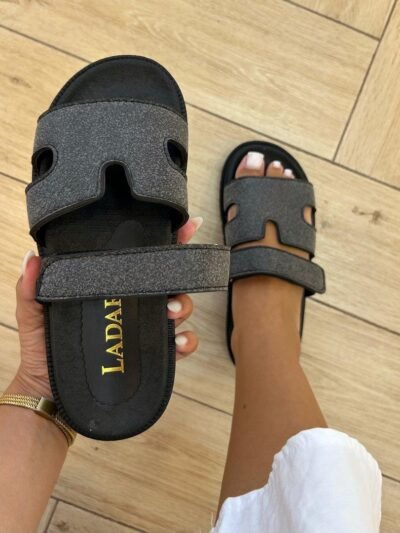 Mule à scratch gris