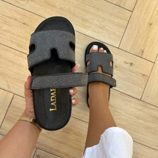 Mule à scratch gris