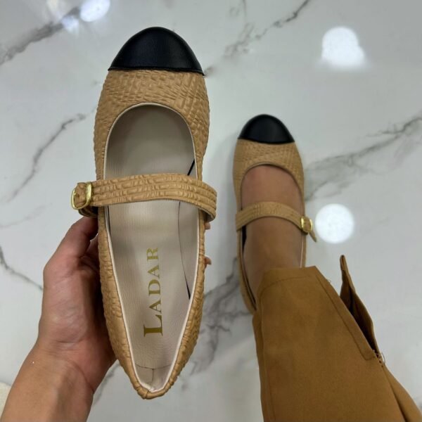 Ballerine Beige bout noir – Image 2