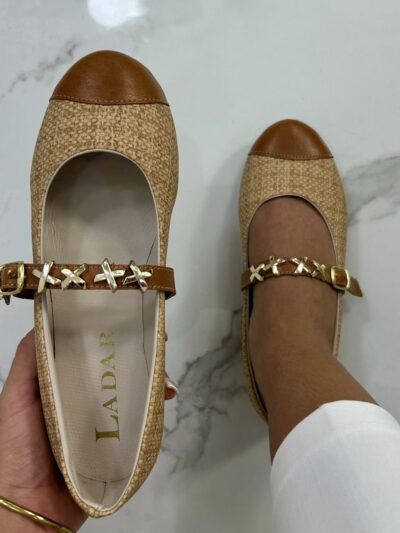 Ballerine beige textileED2