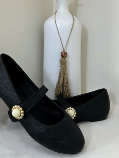 Ballerine noir serpent