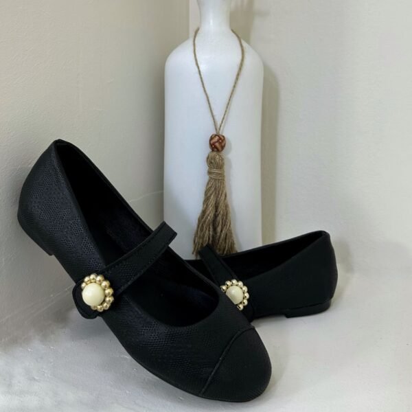 Ballerine noir serpent