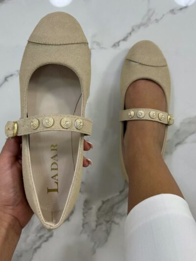 Ballerine beige perlé ED3