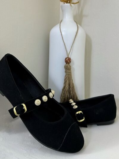 Ballerine noir perlé ED3