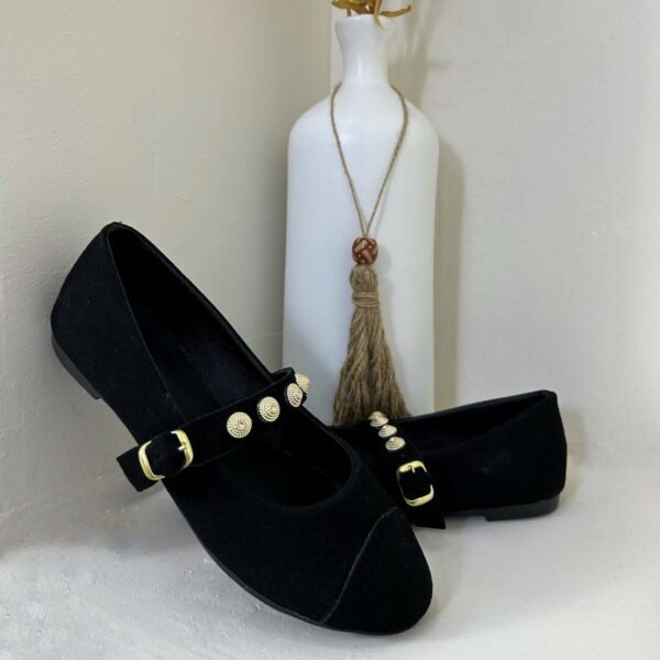 Ballerine noir perlé ED3