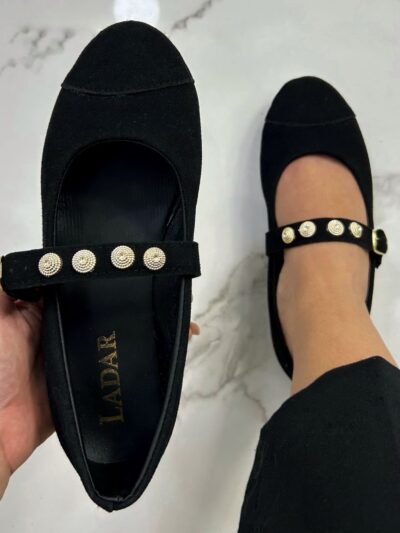 Ballerine noir perlé ED3