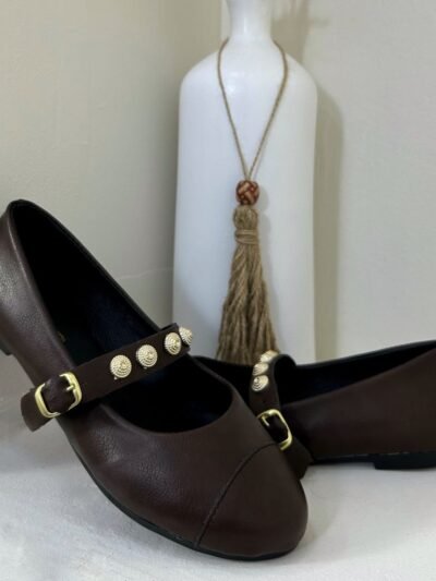 Ballerine marron nègre-1