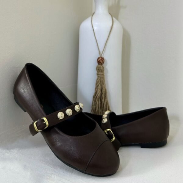 Ballerine marron nègre-1