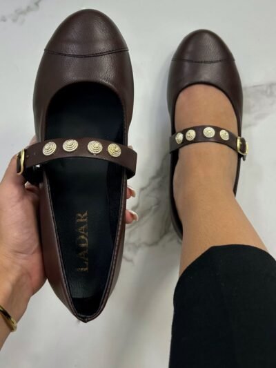 Ballerine marron nègre-1