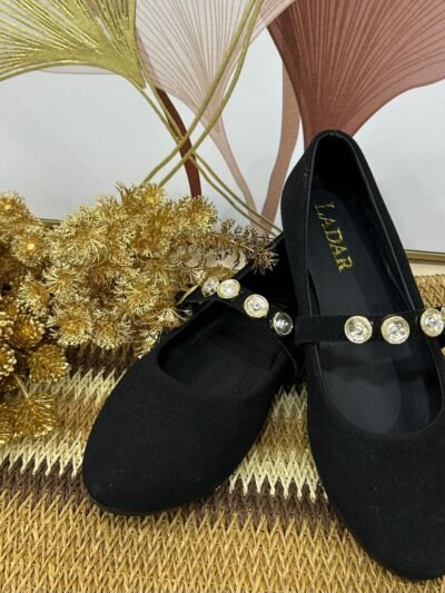 Ballerine noir perlé ED4