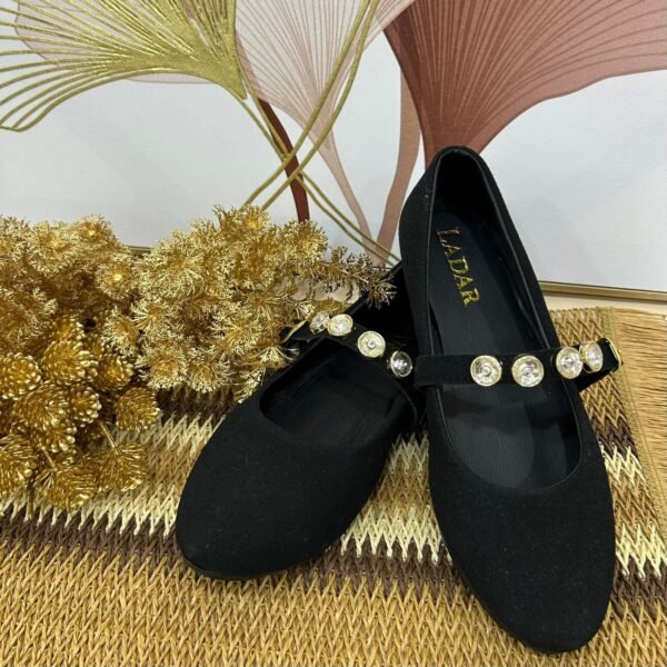 Ballerine noir perlé ED4