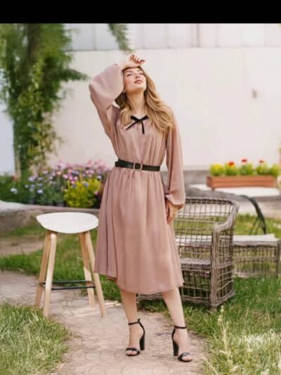 Robe wafa rose poudré