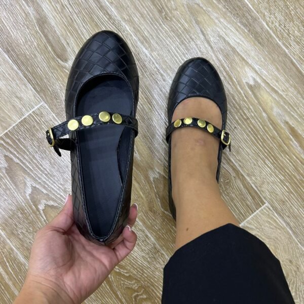 Ballerine noir à carreaux