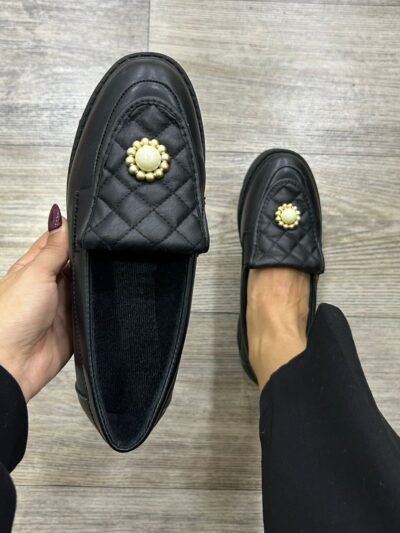 Modèle L-noir perlée