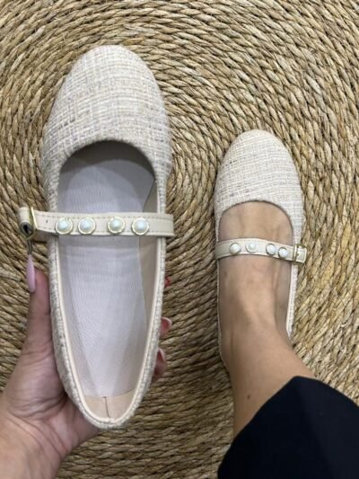 Ballerine beige tweed