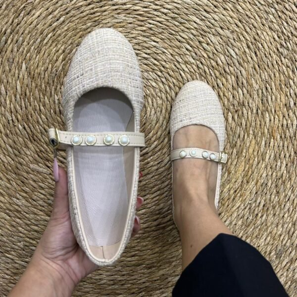 Ballerine beige tweed