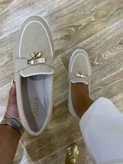 Mocassin beige daim