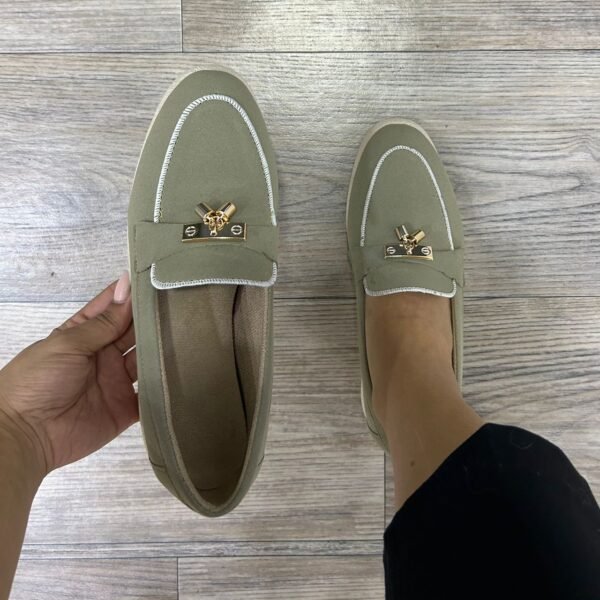 Mocassin vert kaki