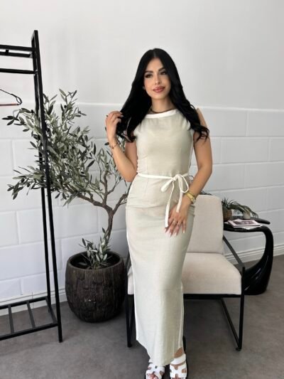 Robe verte et blanche