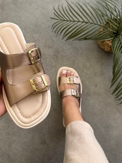 Mule new ceinture bronze