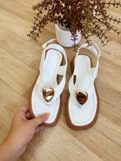 Sandale senorita blanche
