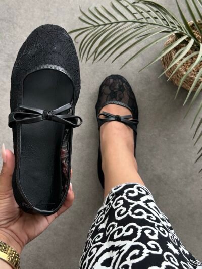 Ballerine dentelle noir