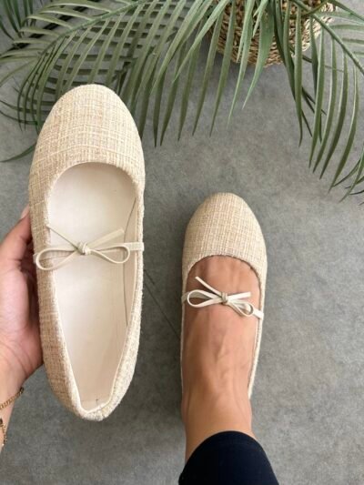 Ballerine tweed beige